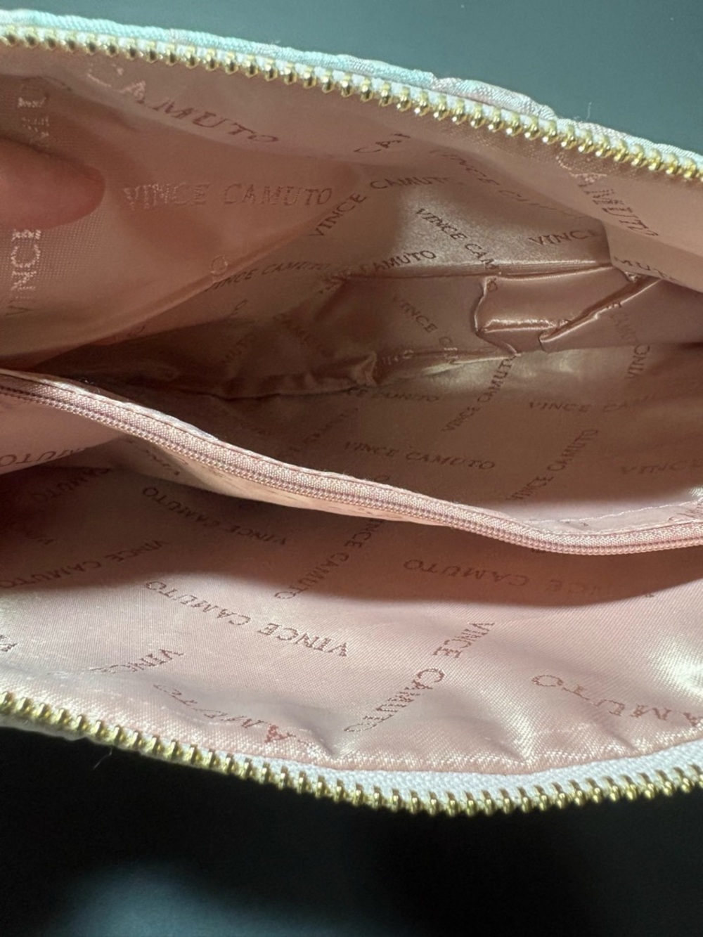 VINCE CAMUTO Pink Floral Jacquard Cosmetic Pouch - Picture 6 of 8